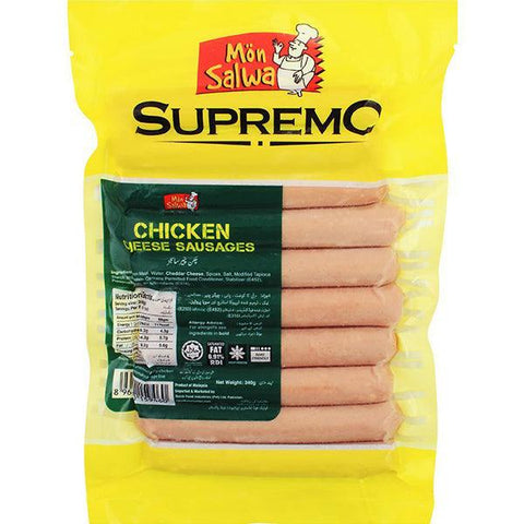 DELICIOUS CHICKEN CHESSE SAUSAGES 340GM - Nazar Jan's Supermarket