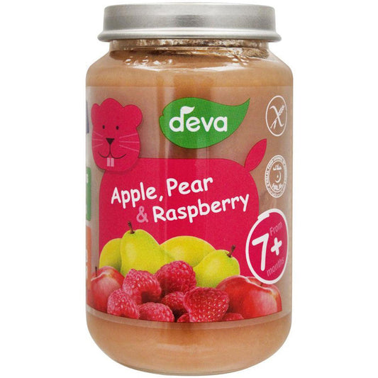 DEVA APPLE PEAR RASPBERRY 7+ MONTHS 200GM - Nazar Jan's Supermarket