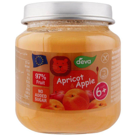 DEVA APRICOT APPLE 6+ MONTHS 125GM - Nazar Jan's Supermarket