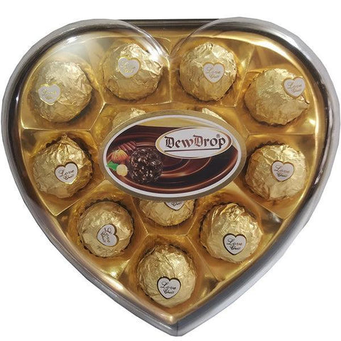 DEWDROP CHOCOLATE HEART GOLDEN H12G - Nazar Jan's Supermarket