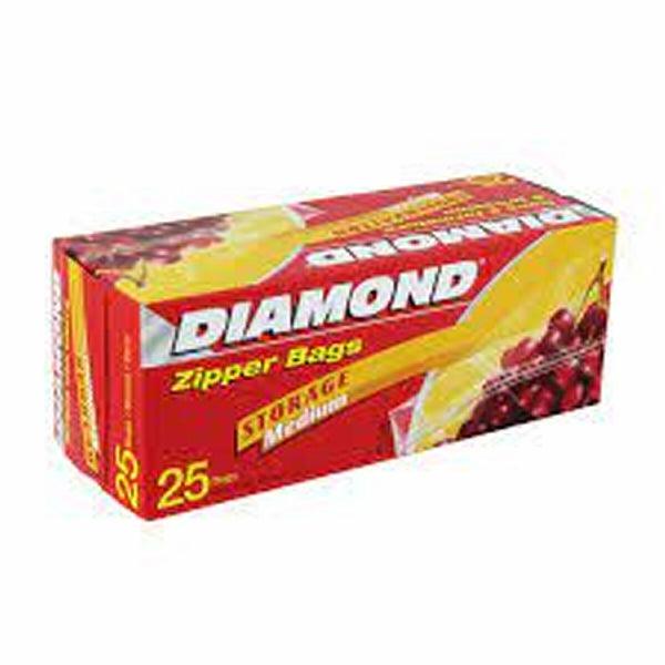 DIAMOND ZIPPER BAGS STORAGE MEDIUM MOYENS 30PCS - Nazar Jan's Supermarket