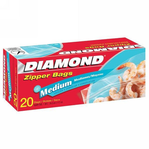 DIAMOND ZIPPER FREEZER BAG MEDIUM 20 - Nazar Jan's Supermarket