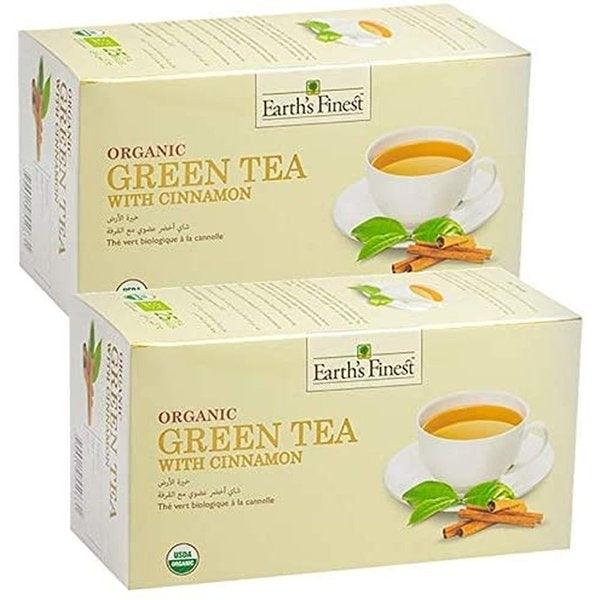 EARTH`S GREEN TEA CINNAMON 25PCS - Nazar Jan's Supermarket