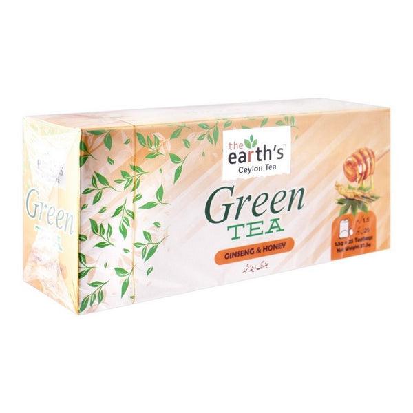 EARTH`S GREEN TEA GINSENG & HONEY 25PCS - Nazar Jan's Supermarket
