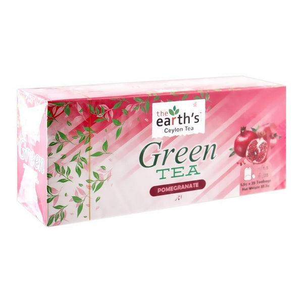 EARTH`S GREEN TEA POMEGRANATE 25PCS - Nazar Jan's Supermarket
