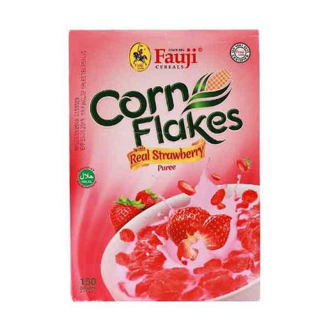 FAUJI CORN FLAKES WITH REAL STRAWBERRY 150GM - Nazar Jan's Supermarket