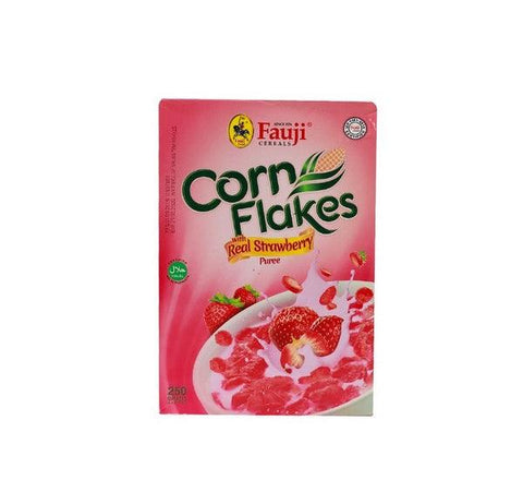 FAUJI CORN FLAKES WITH STRAWBERRY PUREE 250GM - Nazar Jan's Supermarket