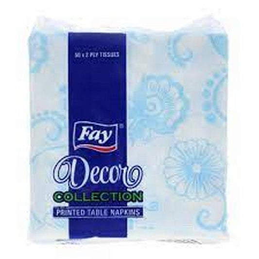 FAY DECOR TABLE NAPKINS 50X2PLY - Nazar Jan's Supermarket