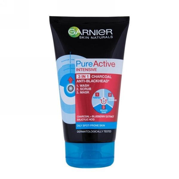 GARINER PURE ACTIVE INTENSIVE CHARCOAL FACE WASH 50ML - Nazar Jan's Supermarket