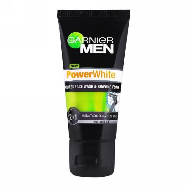 GARNIER MEN POWER WHITE FACE WASH 50ML - Nazar Jan's Supermarket