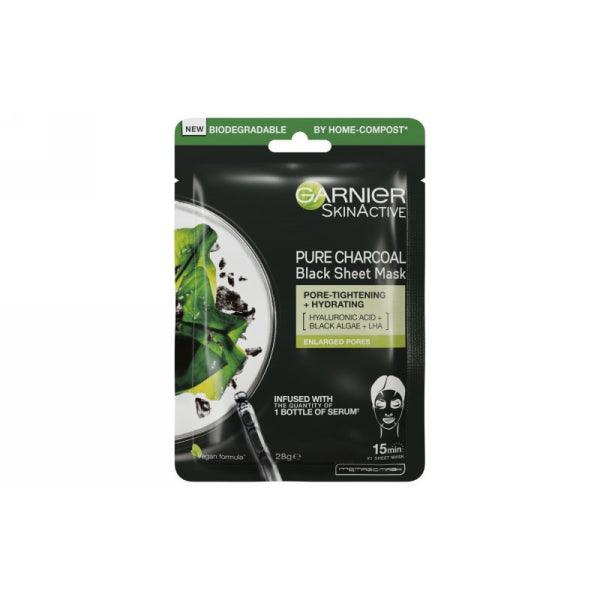 GARNIER SKIN ACTIVE PURE CHARCOAL MASK BLACK ALGAE 32GM - Nazar Jan's Supermarket