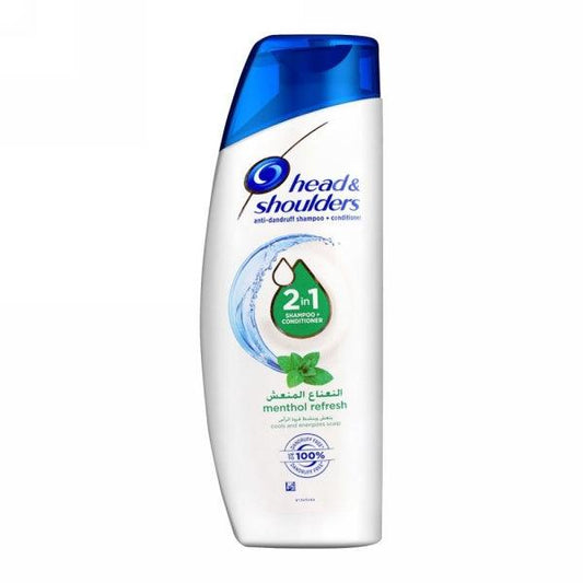 HEAD&SHOULDERS 2IN1 SHAMPOO+CONDITIONR MENTHOL REFRESH 360ML - Nazar Jan's Supermarket