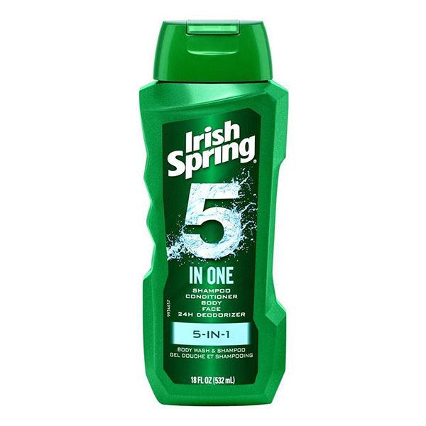 IRISH SPRING 5IN1 SHAMPOO+CANDITIONER BODY FACE DEO 532ML - Nazar Jan's Supermarket