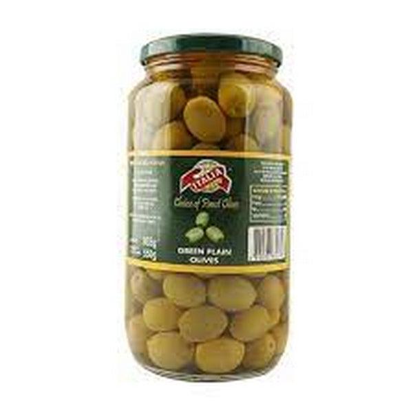 ITALIA GREEN PLAIN OLIVES 450G - Nazar Jan's Supermarket