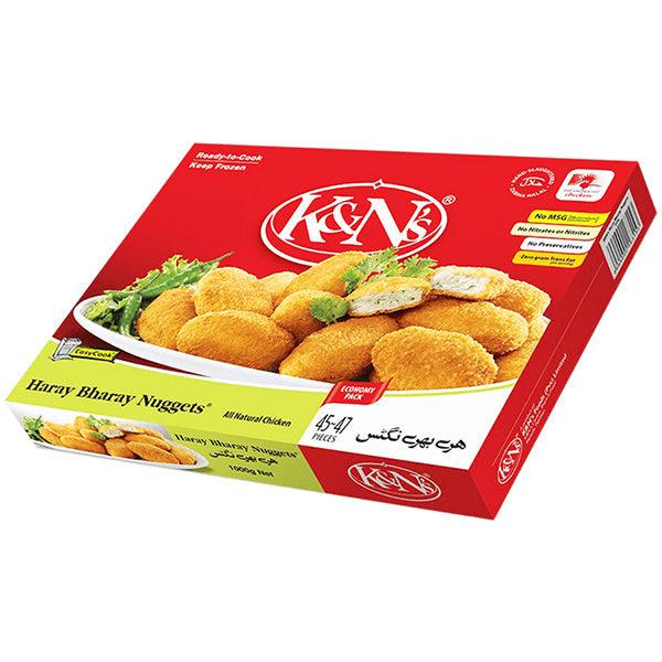 K&N HARAY BHARAY NUGGETS 45-47PCS 1KG - Nazar Jan's Supermarket