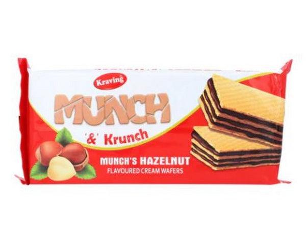 KRAVING MUNCH & KRUNCH HAZELNUT WAFFERS 150G - Nazar Jan's Supermarket