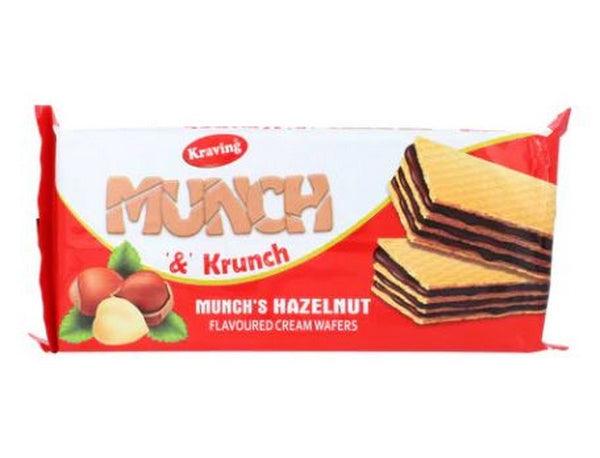 KRAVING MUNCH & KRUNCH HAZELNUT WAFFERS 75G - Nazar Jan's Supermarket