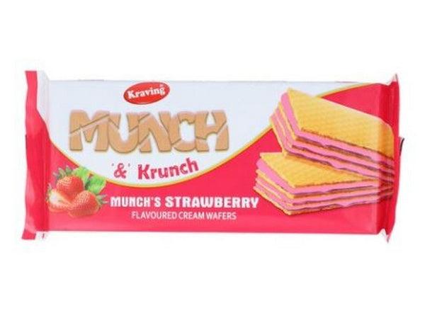 KRAVING MUNCH & KRUNCH STRAWBERRY WAFFERS 75G - Nazar Jan's Supermarket