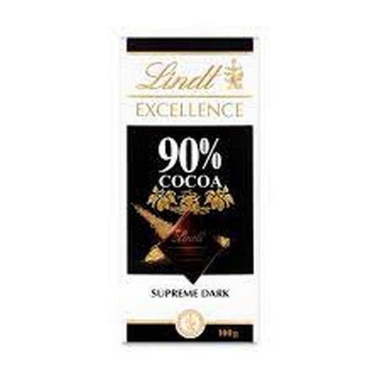 LINDT EXCELLENC SUPREME DARK COCOA 90% 100GM - Nazar Jan's Supermarket
