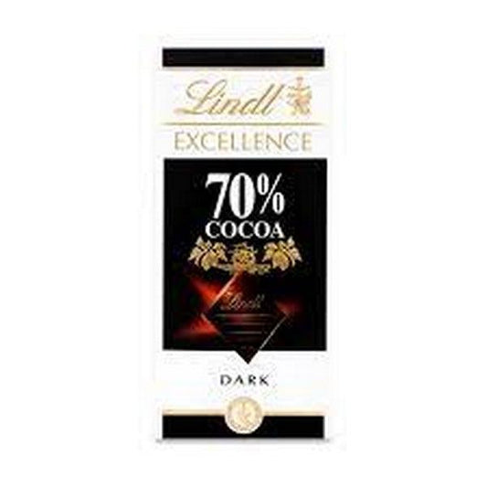 LINDT EXCELLENCE COCOA DARK 70% 100GM - Nazar Jan's Supermarket