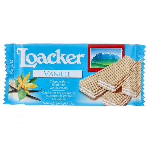 LOACKER VANILLE CREAM WAFER 45GM - Nazar Jan's Supermarket