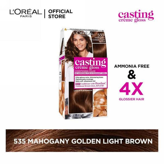 LOREAL CASTING HAIR COLOR MAHOGANY GOLDEN LIGHT BROWN CG 535 - Nazar Jan's Supermarket
