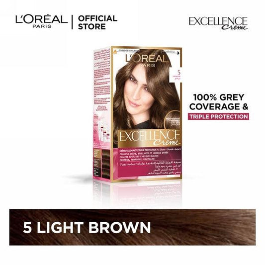 LOREAL EXCLLENCE HAIR COLOR 5 LIGHT BROWN - Nazar Jan's Supermarket
