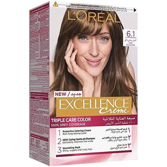 LOREAL EXCLLENCE HAIR COLOR 6.1 DARK ASH BLONDE - Nazar Jan's Supermarket