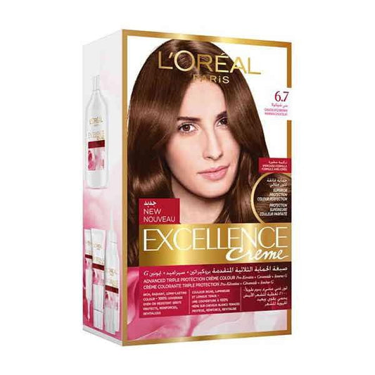 LOREAL EXCLLENCE HAIR COLOR 6.7 CHOCOLATE BROWN - Nazar Jan's Supermarket