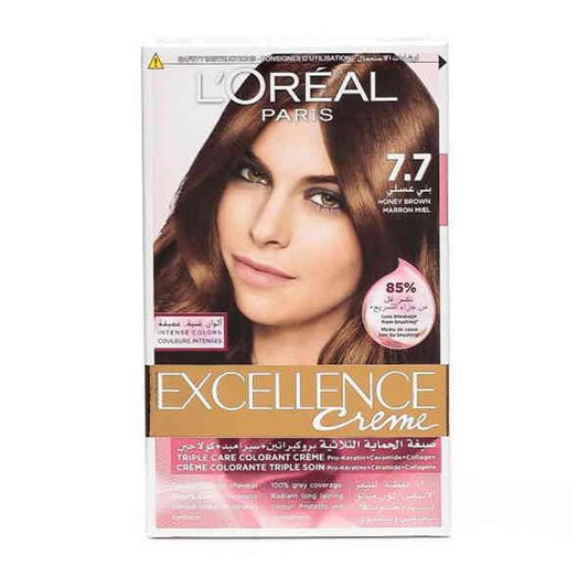 LOREAL EXCLLENCE HAIR COLOR 7.7 HONEY BROWN - Nazar Jan's Supermarket