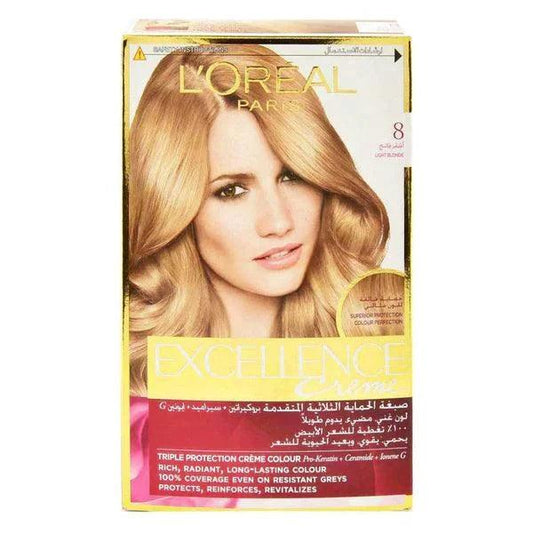 LOREAL EXCLLENCE HAIR COLOR 8 LIGHT BLONDE - Nazar Jan's Supermarket