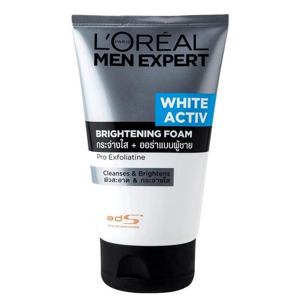 L`OREAL MEN WHITE ACTIV BRIGHTENING FOAM F/W 100ML - Nazar Jan's Supermarket