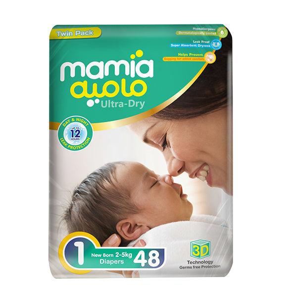 MAMIA TWIN PACK NEW BORN DAIPERS 48PCS - Nazar Jan's Supermarket