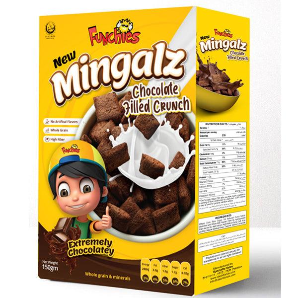MINGALZ CHOCOLATE FILLED CRUNCH 150GM - Nazar Jan's Supermarket