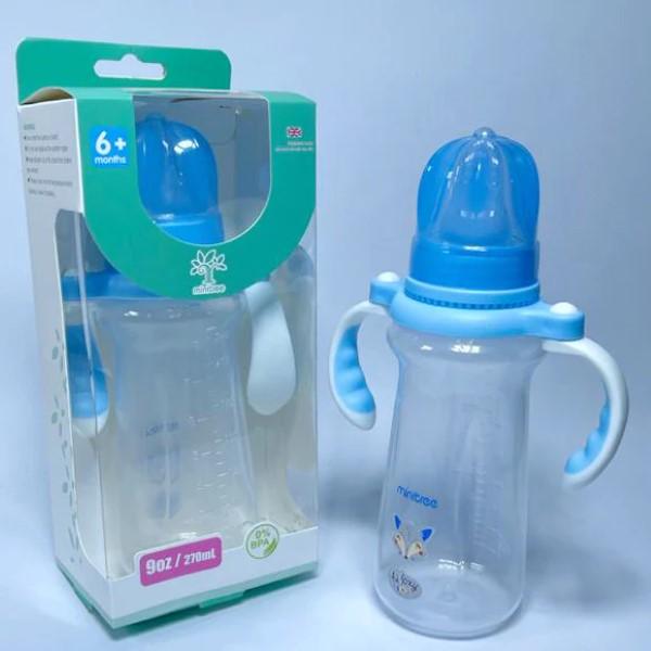 MINITREE PP FEEDING BOTTLE WITH HANDLE 270ML ZR-642QB - Nazar Jan's Supermarket