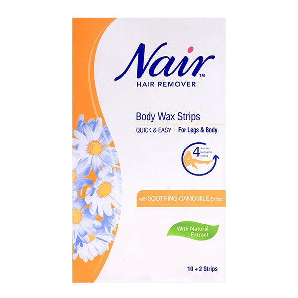 NAIR BODY WAX STRIPS WITH SOOTHING CAMOMILE 20PCS - Nazar Jan's Supermarket