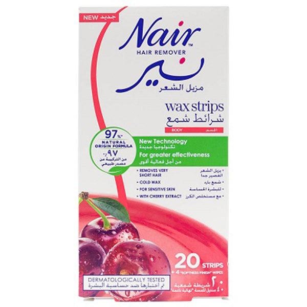 NAIR CHERRY WAX STRIP 20 PCS - Nazar Jan's Supermarket