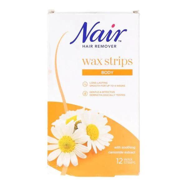 NAIR HAIR REMOVER WAX STRIPS BODY 12STRIPS - Nazar Jan's Supermarket