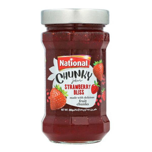 NATIONAL CHUNKY STRAWBERRY JAM 385GM - Nazar Jan's Supermarket
