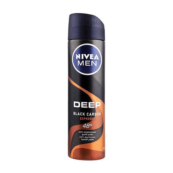 NIVEA BODY SPRAY DEEP BLACK CARBON ESPREESO 150ML - Nazar Jan's Supermarket