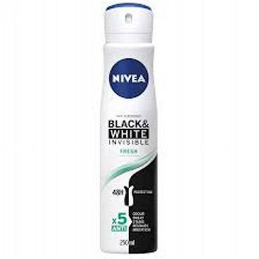 NIVEA MEN BLACK & WHITE INVISIBLE FRESH BODY SPRAY 150ML - Nazar Jan's Supermarket