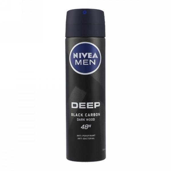 NIVEA MEN DEEP BLACK CARBON DARK WOOD 150ML - Nazar Jan's Supermarket