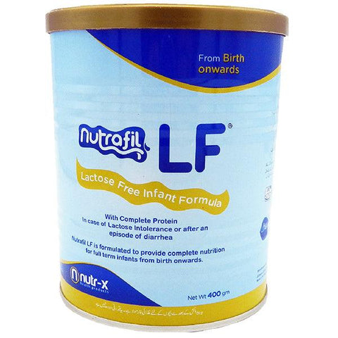 NUTRAFIL LF LACTOSE FREE INFANT FORMULA FROM BIRTH 400GM - Nazar Jan's Supermarket