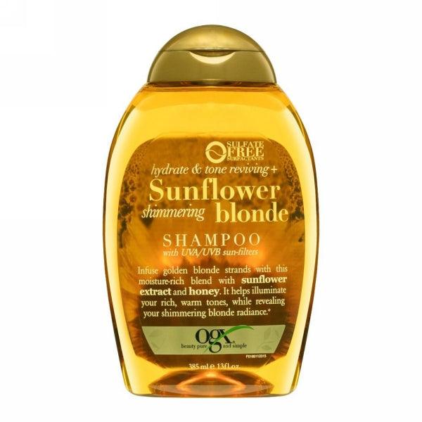 OGX SUNFLOWER SHIMMERING BLONDE SHAMPOO 385ML - Nazar Jan's Supermarket