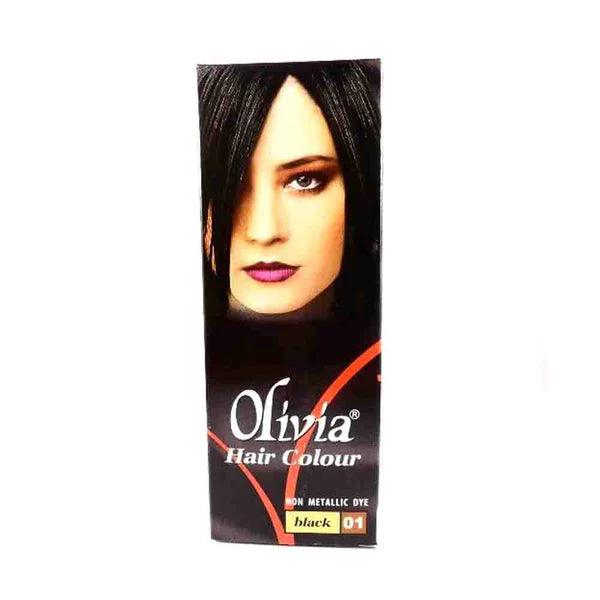 OLIVIA HAIR COLOUR BLACK 01 - Nazar Jan's Supermarket