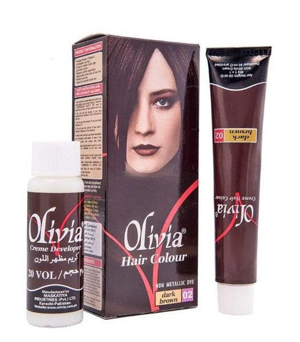 OLIVIA HAIR COLOUR DARK BROWN 02 - Nazar Jan's Supermarket