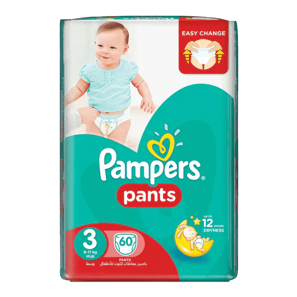 PAMPERS 3 MIDI PANTS 62PCS - Nazar Jan's Supermarket