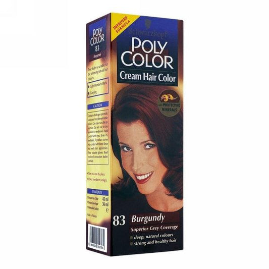 POLY COLOR BURGUNDY HAIR COLOR 83 45ML - Nazar Jan's Supermarket