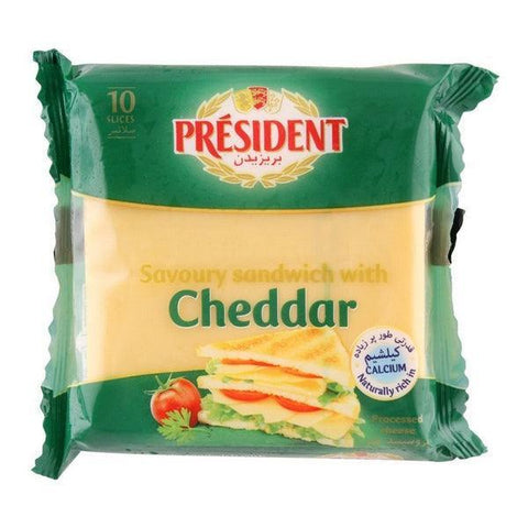PRESIDENT CHEDDAR SANDWICH CHEESE 200GM - Nazar Jan's Supermarket