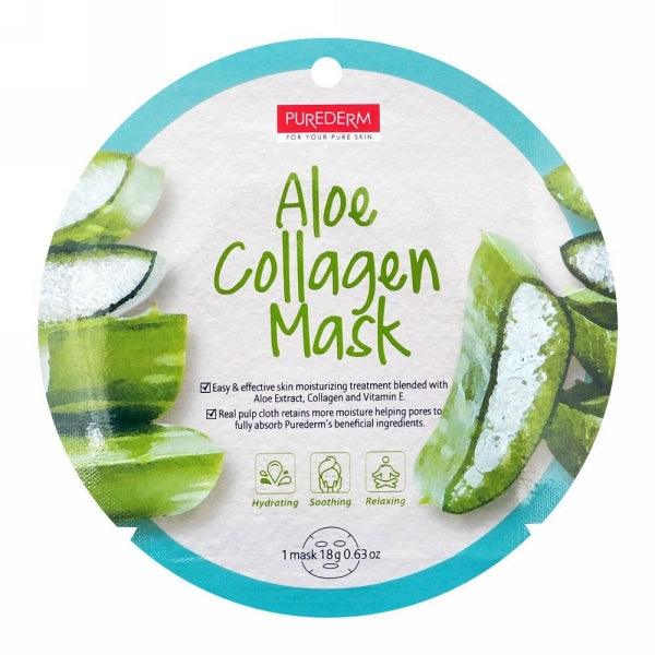 PUREDERM ALOE COLLAGEN MASK 18G - Nazar Jan's Supermarket